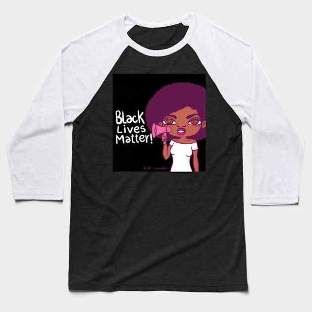 Black Lives Matter Baseball T-Shirt by @isedrawing